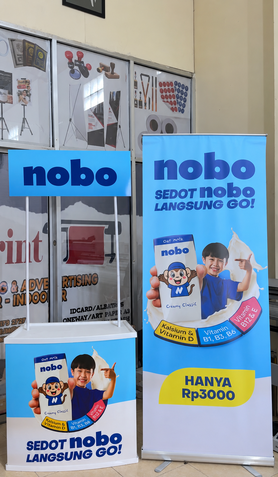 Hasil cetak merchandise custom Instant Print